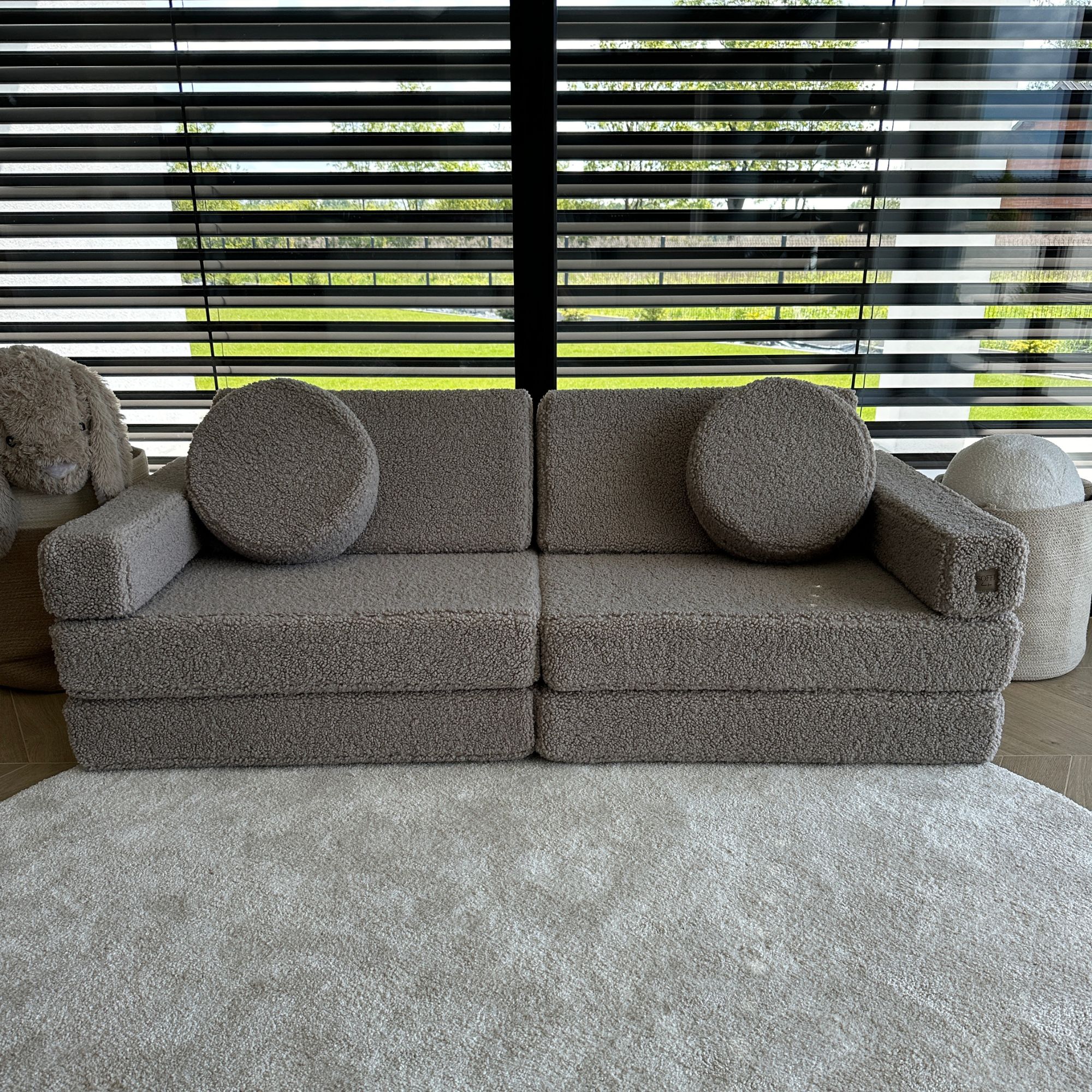 Sofa modułowa dla dzieci Soffi Teddy Piankowa sofa modułowa dla dzieci do zabawy i spania Soffi Teddy