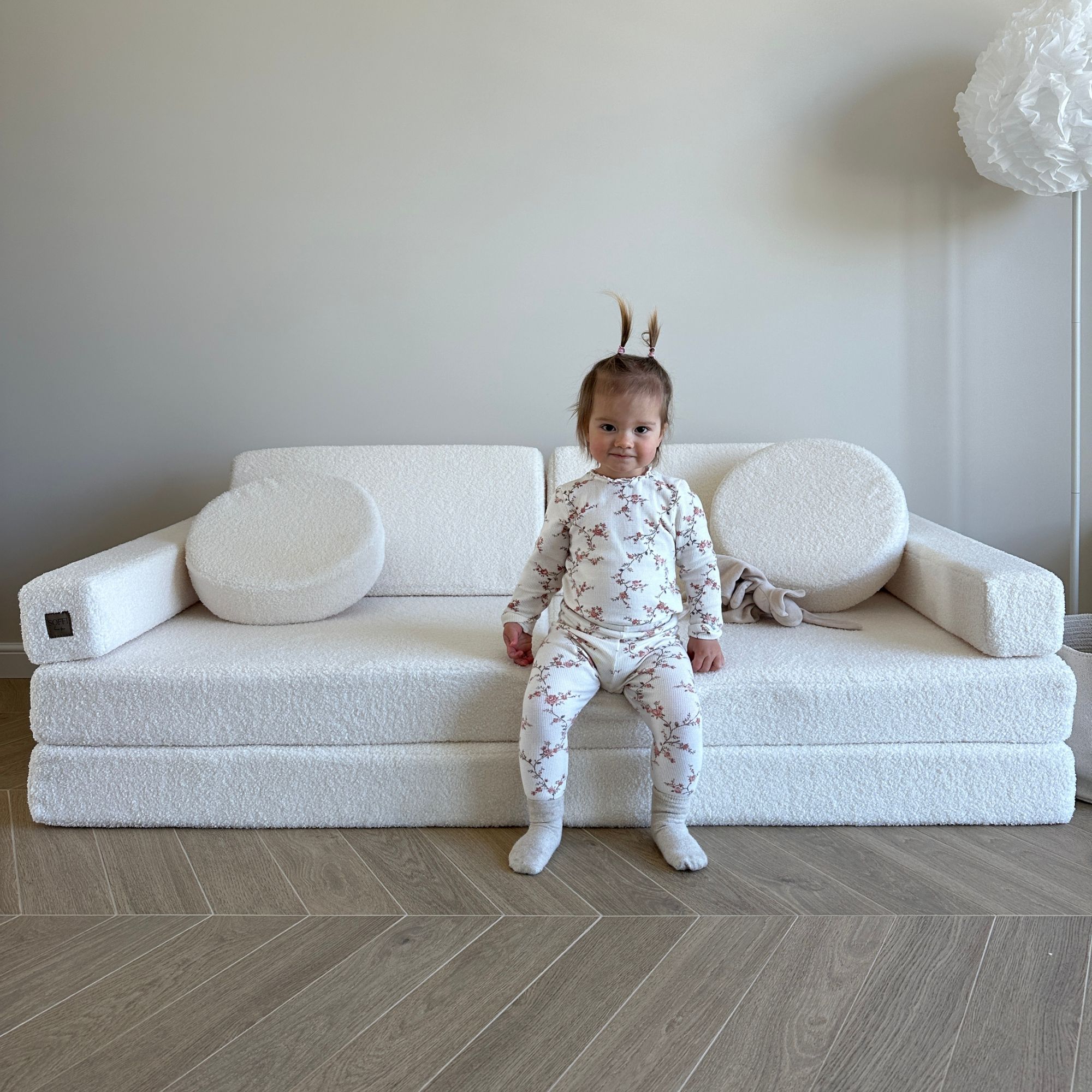 Sofa modułowa dla dzieci Soffi Boucle Sofa piankowa dla dzieci do zabawy i odpoczynku Soffi Boucle - miękka, kreatywna i bezpieczna