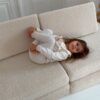 Sofa modułowa do pokoju dziecka Soffi Teddy Sofa modułowa dla dzieci Soffi Teddy do spania i zabawy kremowa