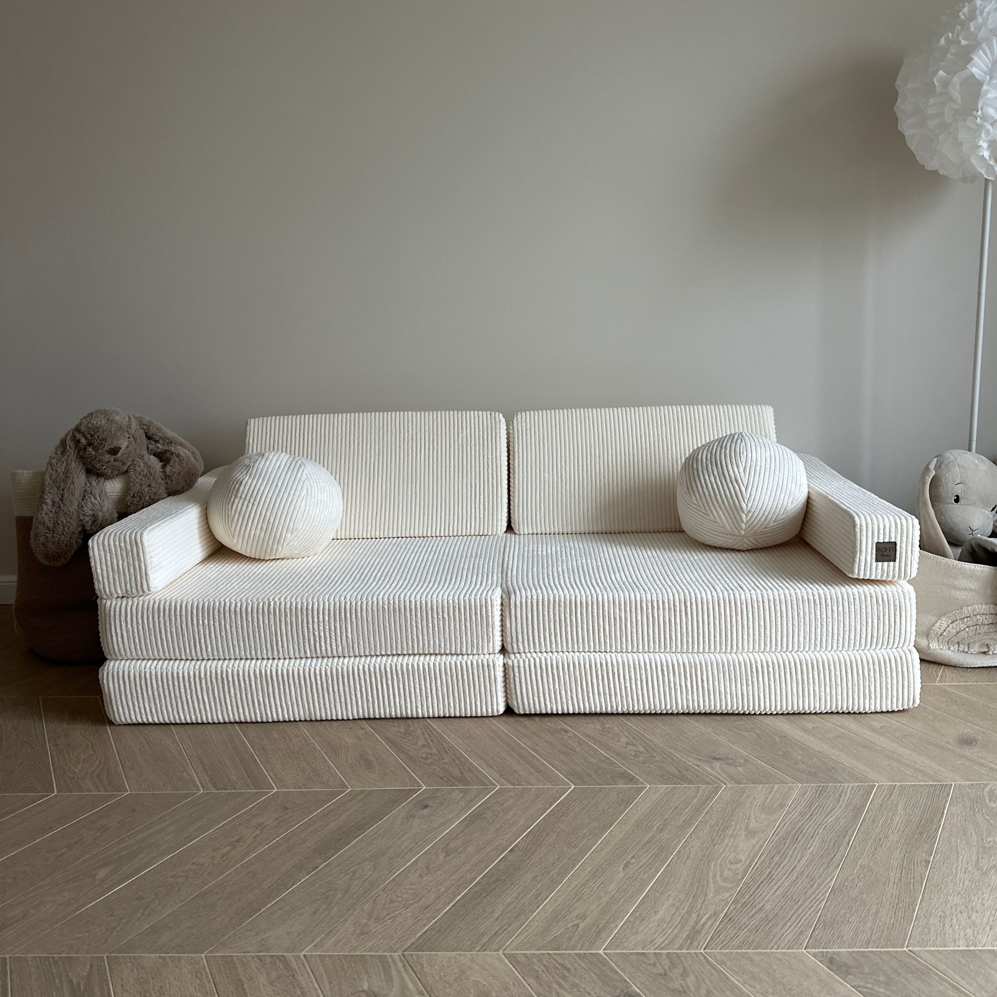 Sofa kreatywna dla dziecka Soffi Cordy sztruks Sofa modułowa dla dzieci Soffi Cordy sztruks kremowa