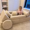 Sofa modułowa dla dziecka Soffi Cordy Sofa modułowa do zabawy Soffi Cordy piaskowa