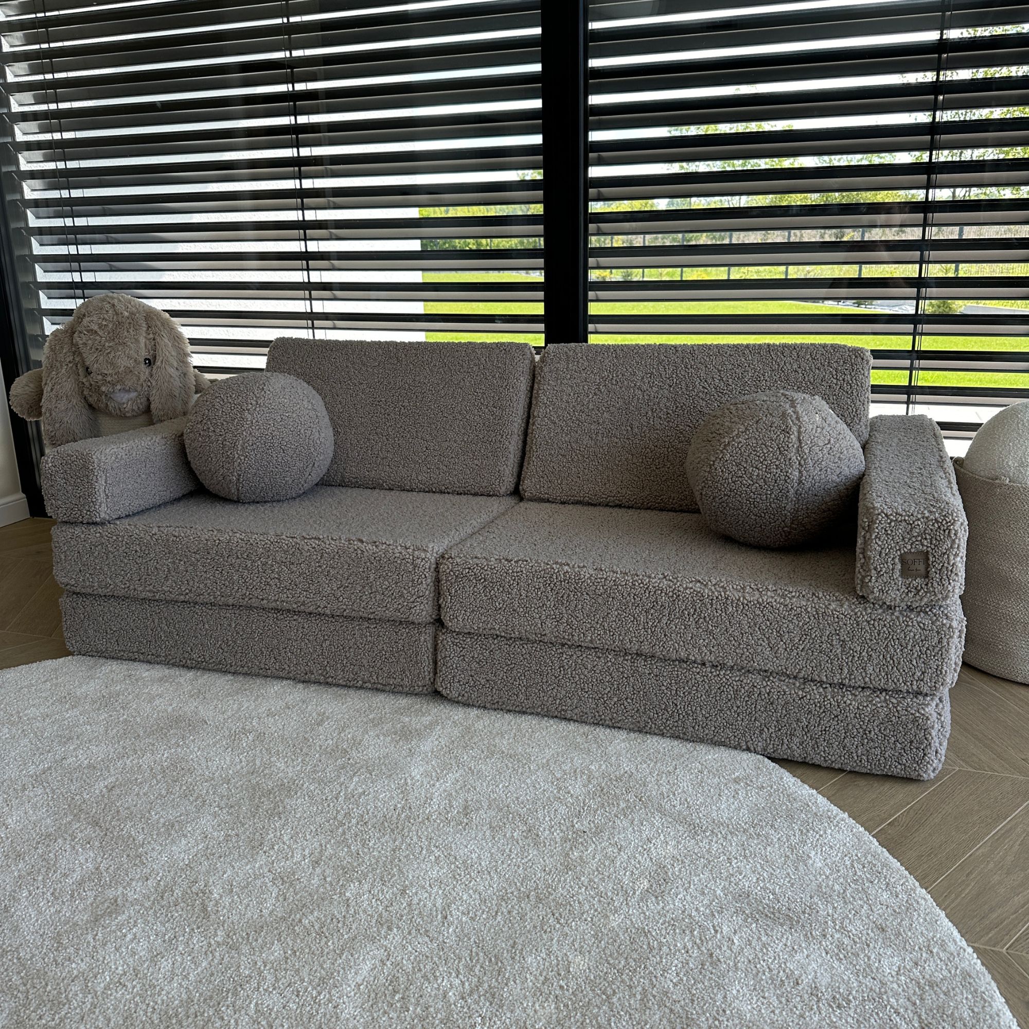 Kreatywna sofa modułowa dla dzieci do zabawy Soffi Teddy Sofa modułowa do zabawy dla dzieci z funkcją spania Soffi Teddy