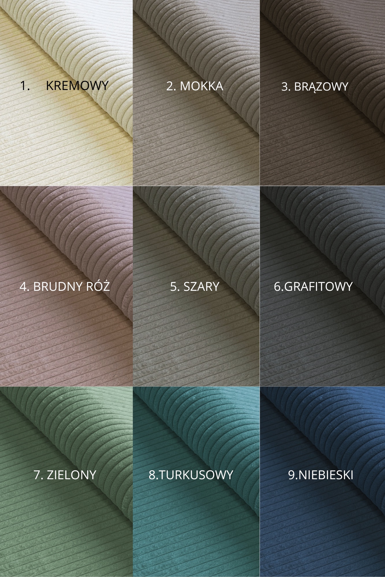 Sofa modułowa Soffi Cordy kolory Sofa modułowa dla dzieci Soffi Cordy kolory