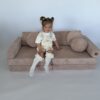 sofa modułowa dla dzieci So wielofunkcyjna sofa do zabawy Soffi Petite Cordy sztruks różowy
