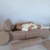 Sofa modułowa do pokoju dziecka Soffi Petite Kreatywna sofa do zabawy dla dzieci Soffi Petite sztruks różowy