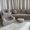 Fotel dla dziecka Soffi Bunny Króliczek mokka Fotelik Soffi Bunny Króliczek i sofa modułowa dla dzieci Soffi