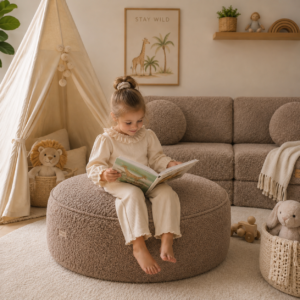 Pufa Soffi Fluffy Teddy – otulająca pufa dla dzieci